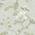 Rasch Dancing Iris Duck Egg Metallic Wallpaper - 100128