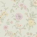 Rasch Chelsea Floral Powder Blue Wallpaper - 100326
