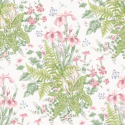 Rasch Chelsea Fern Green/Pink Wallpaper - 100418