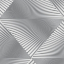 Erismann Gala 3D Effect Fan Grey Metallic Wallpaper - 10404-10