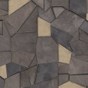 Elle Decoration Mosaique Slate Brown Metallic Wallpaper - 10445-37