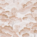 Elle Decoration Oriental Trees Beige/Silver Metallic Wallpaper - 10448-13