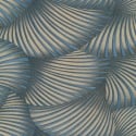 Erismann Twill Geometric Fan Blue/Gold Metallic Wallpaper - 10525-08