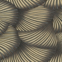 Erismann Twill Geometric Fan Black/Gold Metallic Wallpaper - 10525-15