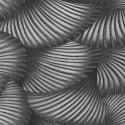 Erismann Twill Geometric Fan Black/Silver Metallic Wallpaper - 10525-29