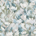 A flat swatch image of the 10586-07 green flower pattern.