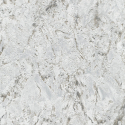 Close-up material sample of the Erismann Modern Balance 10601-10 design showing the grey marble stone pattern and metallic silver veins.