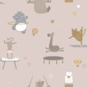 Holden Decor Animal Gymnastic Pink Wallpaper - 13241