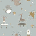 Holden Decor Animal Gymnastic Blue Wallpaper - 13242