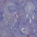 Holden Decor Dreamcatcher Purple/Silver Metallic Wallpaper - 13331