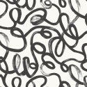 Holden Decor Squiggle Black/White Wallpaper - 13360