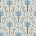 Holden Decor Eastern Horizons Palm Trellis Blue Wallpaper - 13751