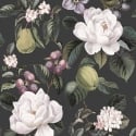 Holden Decor Pyrus Blossoms Charcoal Wallpaper - 13891
