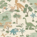 Holden Decor Dino Zoo Cream Multi Wallpaper - 14012