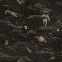 Holden Decor Lost In Space Black/Gold Metallic Wallpaper - 14050