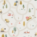 Holden Decor Roundabout Road Cream Multi Wallpaper - 14080