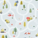 Holden Decor Roundabout Road Light Blue Multi Wallpaper - 14082