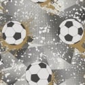 Holden Decor Football Frenzy Black/Gold Metallic Wallpaper - 14090