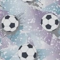 Holden Decor Football Frenzy Lilac/Silver Metallic Wallpaper - 14091