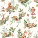 Holden Decor Forest Friends Cream Multi Wallpaper - 14123