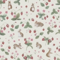 Holden Decor Bunnies and Berries Cream Multi Wallpaper - 14140