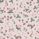 Holden Decor Bunnies and Berries Pink Wallpaper - 14141