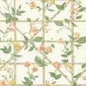 Holden Decor Trailing Floral Trellis Orange/Cream Wallpaper - 14200