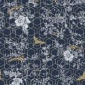 Lipsy London Himara Geo Floral Blue/Gold Metallic Wallpaper - 144070