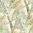 Belgravia Decor Sarika Leaf Green/Gold Metallic Wallpaper - 1601