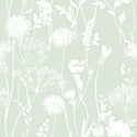 Catherine Lansfield Meadowsweet Floral Green Wallpaper - 165580