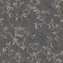 Muriva Japandi Leaf Charcoal Metallic Wallpaper - 173572