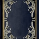 Grandeco Icon Rococo Panel Navy Wallpaper - 191502