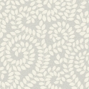 Belgravia Decor Valentino Sequin Leaf Scroll Grey Metallic Wallpaper - 1927