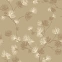 Belgravia Decor Valentino Pine Tree Champagne Metallic Wallpaper - 1933