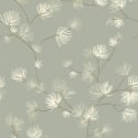 Belgravia Decor Valentino Pine Tree Sage Metallic Wallpaper - 1936