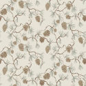 Flat swatch of Galerie Tallskog Motif in beige showing the smooth non-woven flat paper surface.