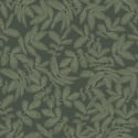 Flat swatch of Galerie Lovskog Foliage Leaf in dark green showing the smooth non-woven flat paper surface.