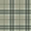 Flat swatch of Galerie Emma Check Plaid in dark green showing the smooth non-woven flat paper surface.