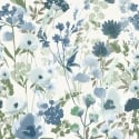 Catherine Lansfield Countryside Floral Blue Wallpaper - 206543