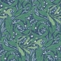 Muriva Vale Leaf Blue/Green Metallic Wallpaper - 221501