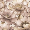 Muriva Aminah Large Floral Blush/Gold Metallic Wallpaper - 224502