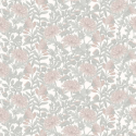 High-resolution flat swatch of Muriva Martha Floral wallpaper in green and blush.