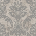 Belgravia Decor Plaster Damask Silver/Cream Metallic Wallpaper - 2317