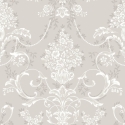 Rasch Amelie Floral Damask Grey Wallpaper - 260253