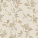 Rasch Silver Birch Leaf Natural/Rust Metallic Wallpaper - 311426