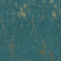 Galerie City Romance Industrial Green/Gold Metallic Wallpaper 35164 swatch showing green and gold.