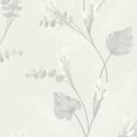 Holden Decor Amarante Leaf Dove Metallic Wallpaper - 36250