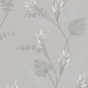 Holden Decor Amarante Leaf Grey Metallic Wallpaper - 36251