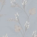 Holden Decor Amarante Leaf Slate Blue Metallic Wallpaper - 36252