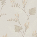 Holden Decor Amarante Leaf Cream Metallic Wallpaper - 36253